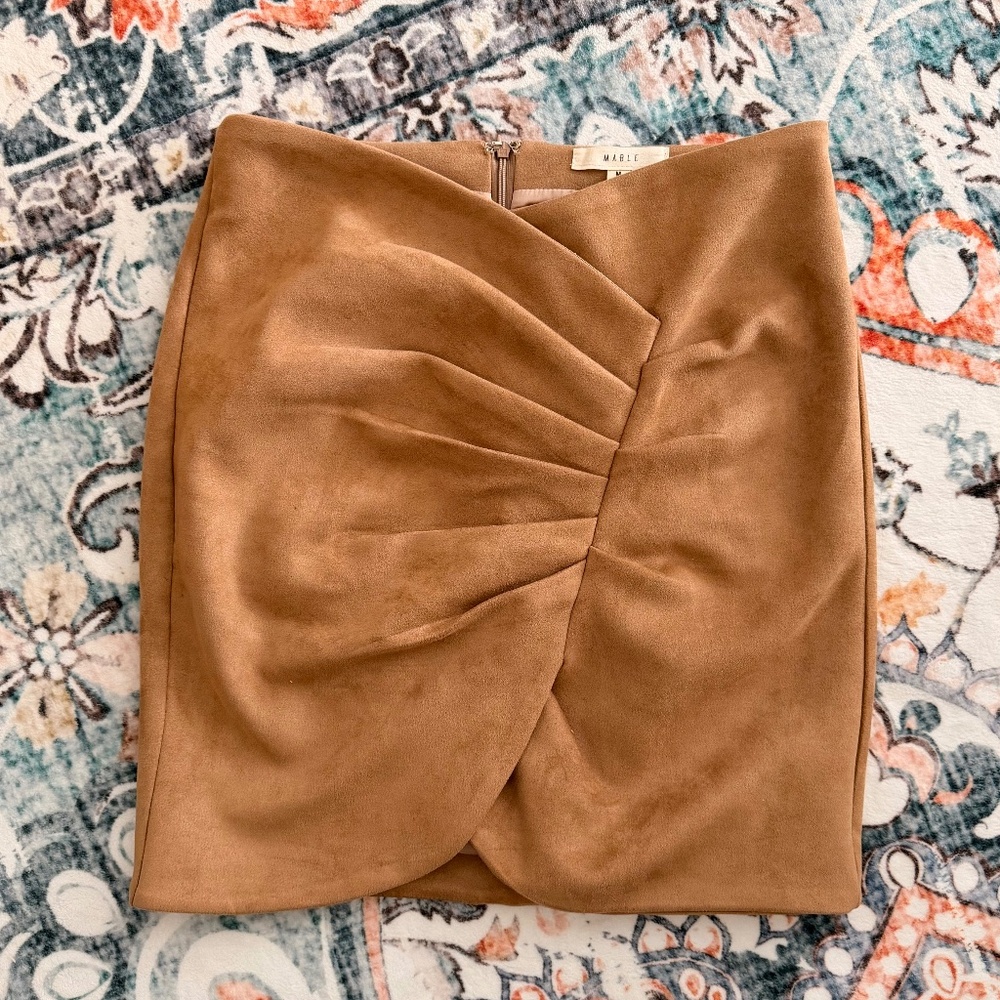 Faux Suede Mini Skirt